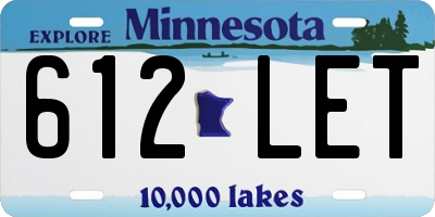 MN license plate 612LET
