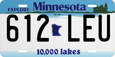 MN license plate 612LEU