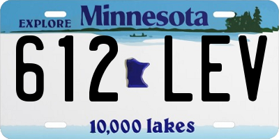 MN license plate 612LEV