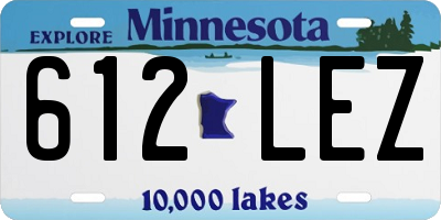 MN license plate 612LEZ