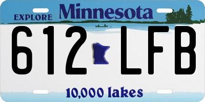 MN license plate 612LFB