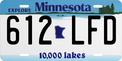 MN license plate 612LFD