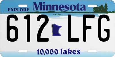 MN license plate 612LFG