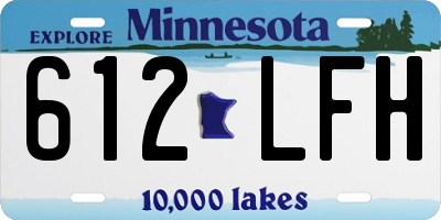 MN license plate 612LFH