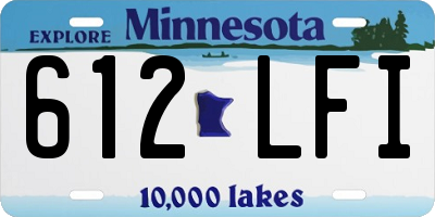 MN license plate 612LFI