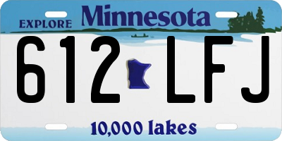 MN license plate 612LFJ