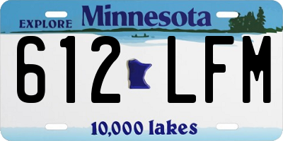 MN license plate 612LFM