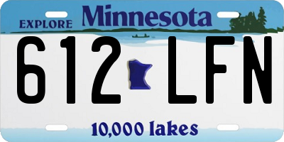 MN license plate 612LFN