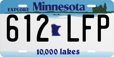 MN license plate 612LFP