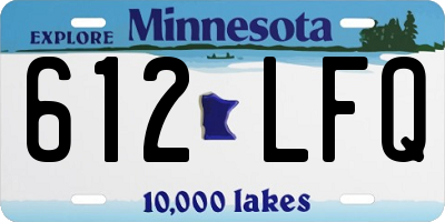MN license plate 612LFQ