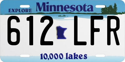 MN license plate 612LFR