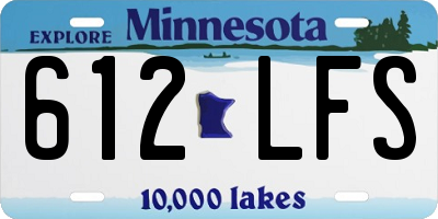 MN license plate 612LFS