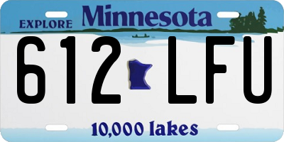 MN license plate 612LFU