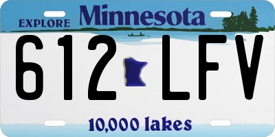 MN license plate 612LFV