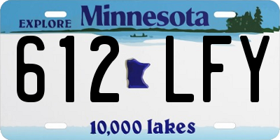 MN license plate 612LFY