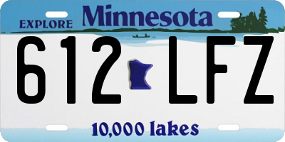 MN license plate 612LFZ