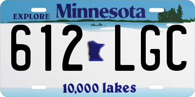 MN license plate 612LGC