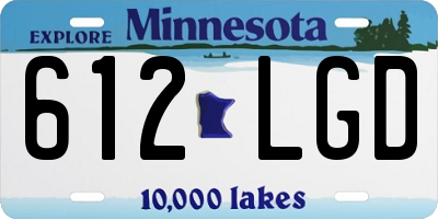MN license plate 612LGD