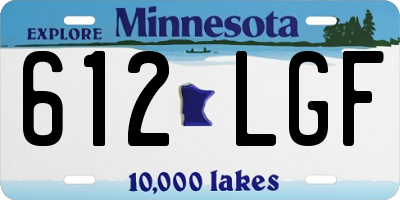 MN license plate 612LGF