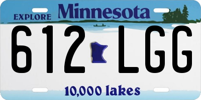 MN license plate 612LGG
