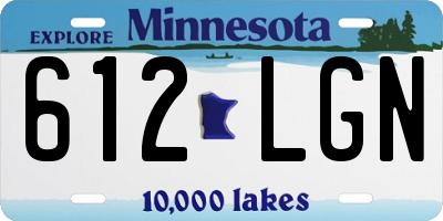 MN license plate 612LGN