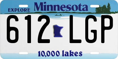 MN license plate 612LGP