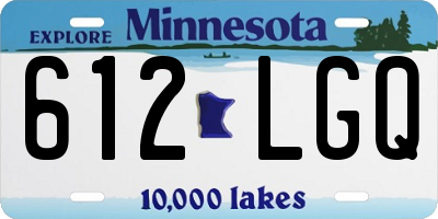 MN license plate 612LGQ