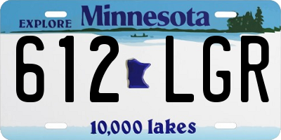 MN license plate 612LGR