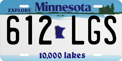 MN license plate 612LGS