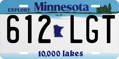 MN license plate 612LGT