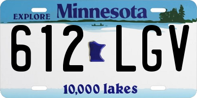 MN license plate 612LGV