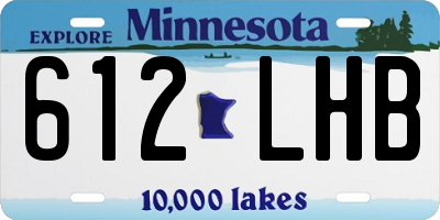 MN license plate 612LHB