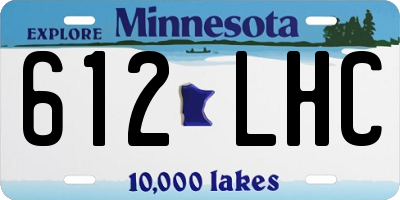 MN license plate 612LHC