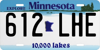 MN license plate 612LHE