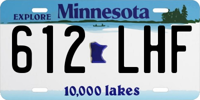 MN license plate 612LHF