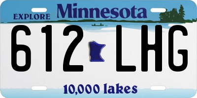 MN license plate 612LHG