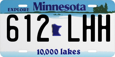 MN license plate 612LHH