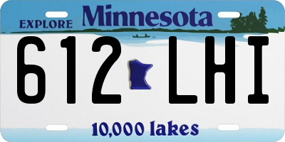 MN license plate 612LHI