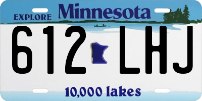 MN license plate 612LHJ