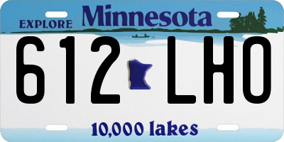 MN license plate 612LHO