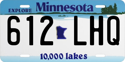 MN license plate 612LHQ