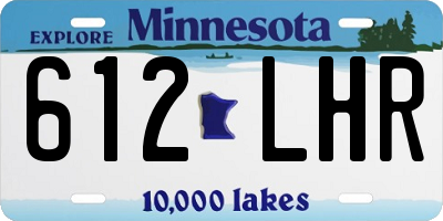 MN license plate 612LHR