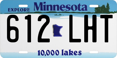 MN license plate 612LHT