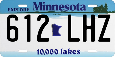 MN license plate 612LHZ