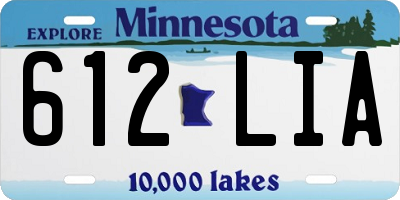 MN license plate 612LIA