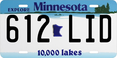 MN license plate 612LID
