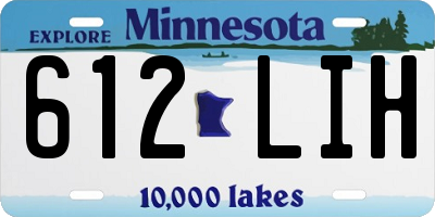 MN license plate 612LIH