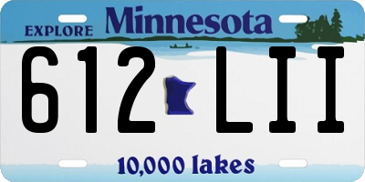 MN license plate 612LII