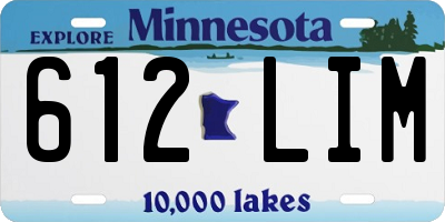 MN license plate 612LIM