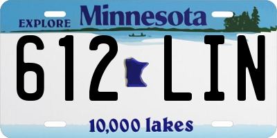 MN license plate 612LIN